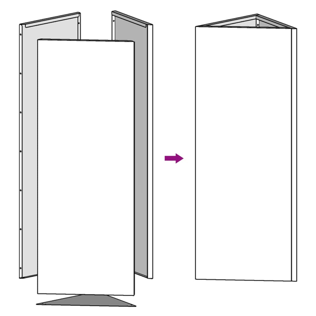 vidaXL Odlingslåda antracit triangulär 30x26x75 cm stål