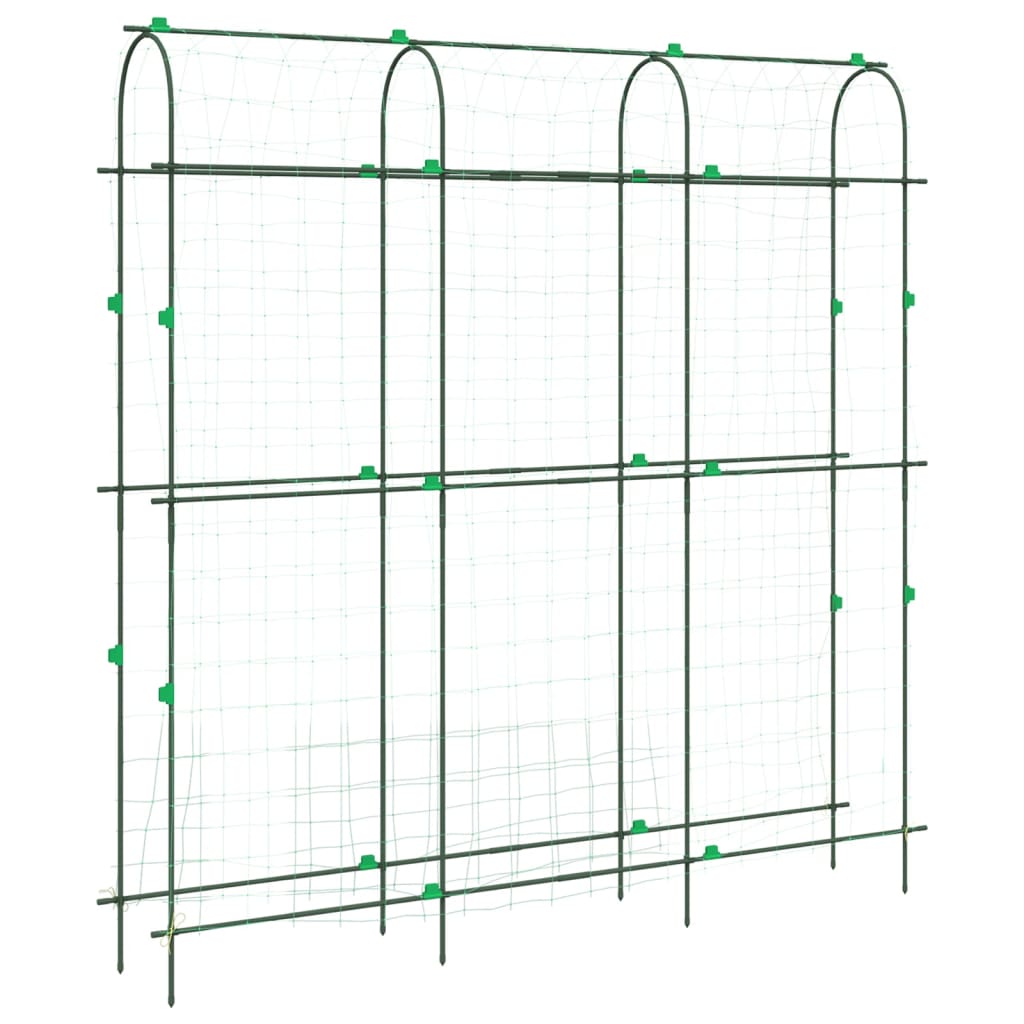 vidaXL Trädgårdsspaljé för klätterväxter U-formad 181x31x182,5 cm stål