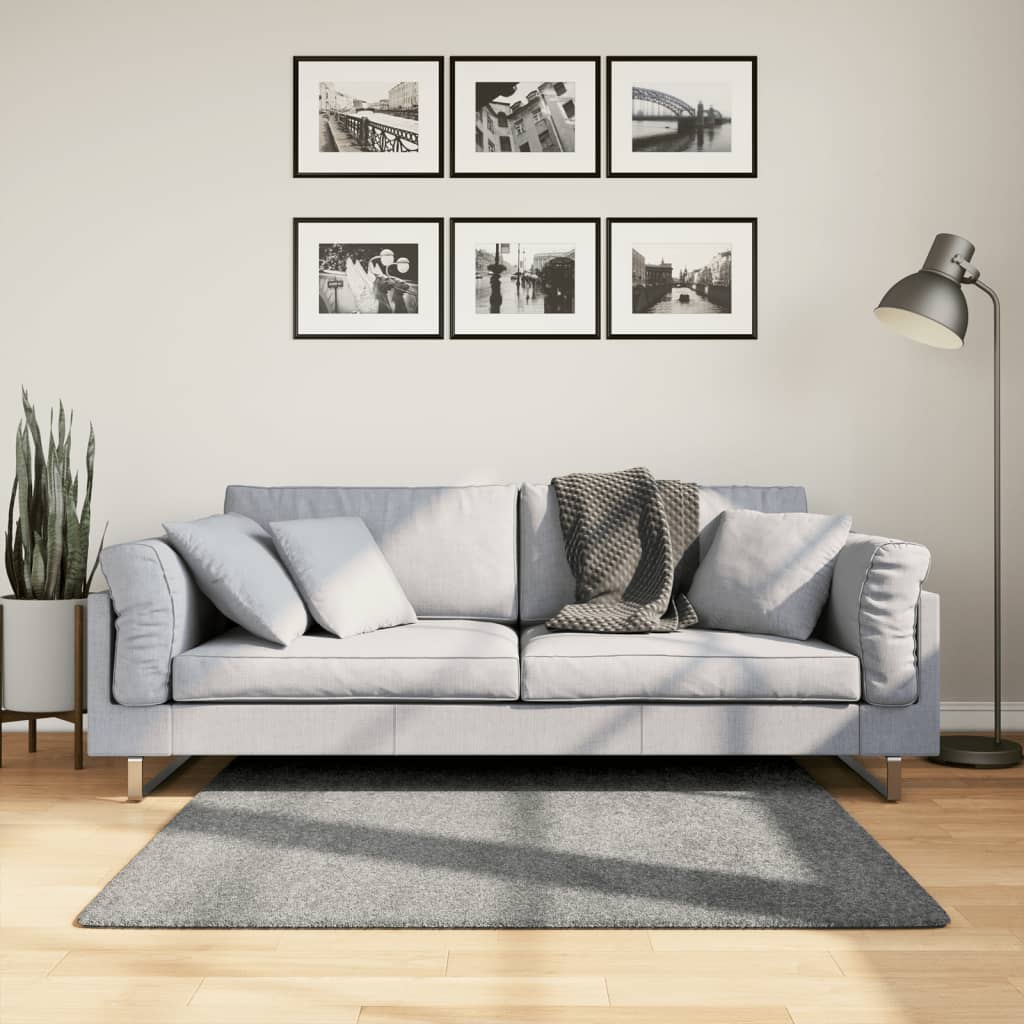 vidaXL Ryamatta PAMPLONA lång lugg modern grön 120x120 cm