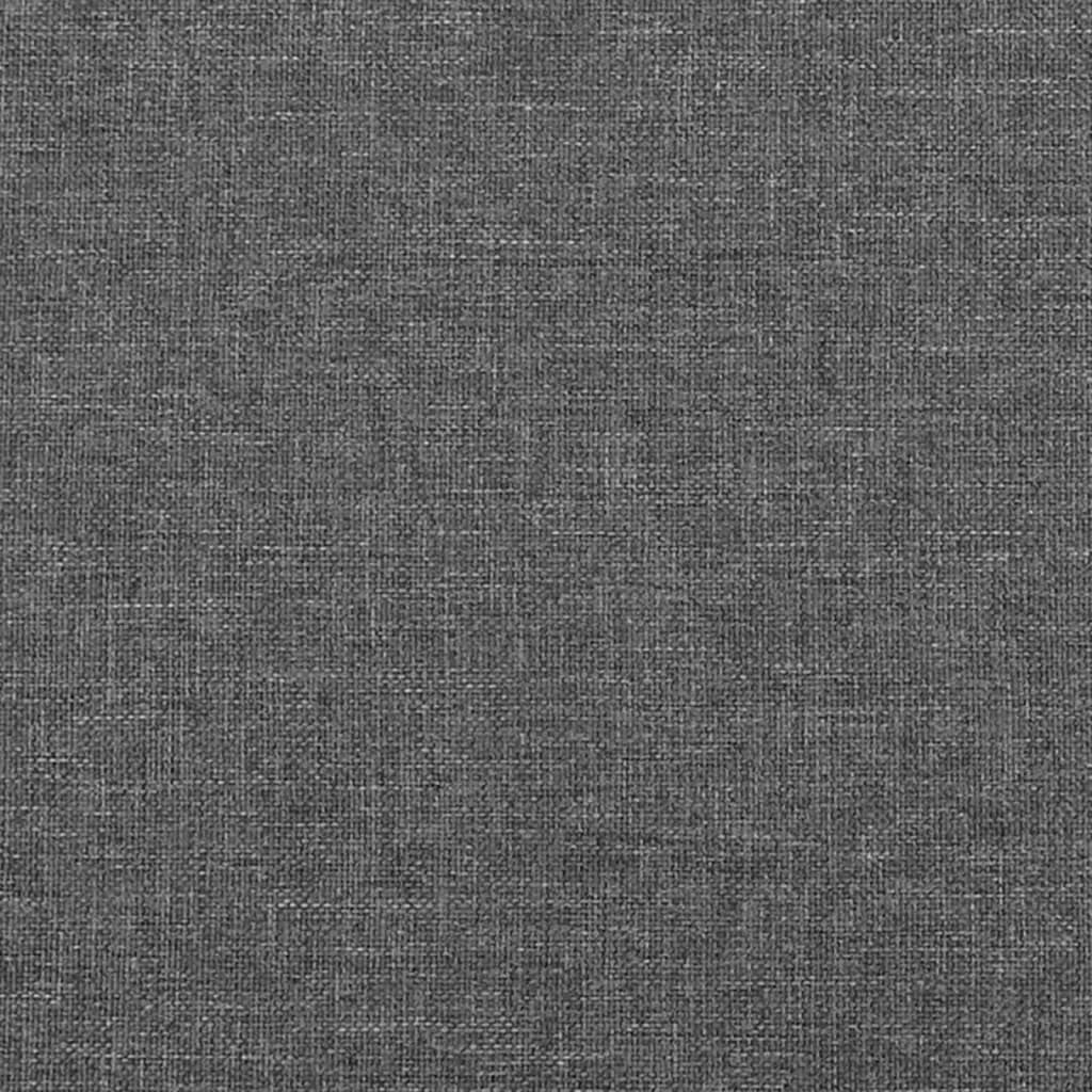 vidaXL Sänggavel med kanter mörkgrå 103x16x78/88 cm tyg
