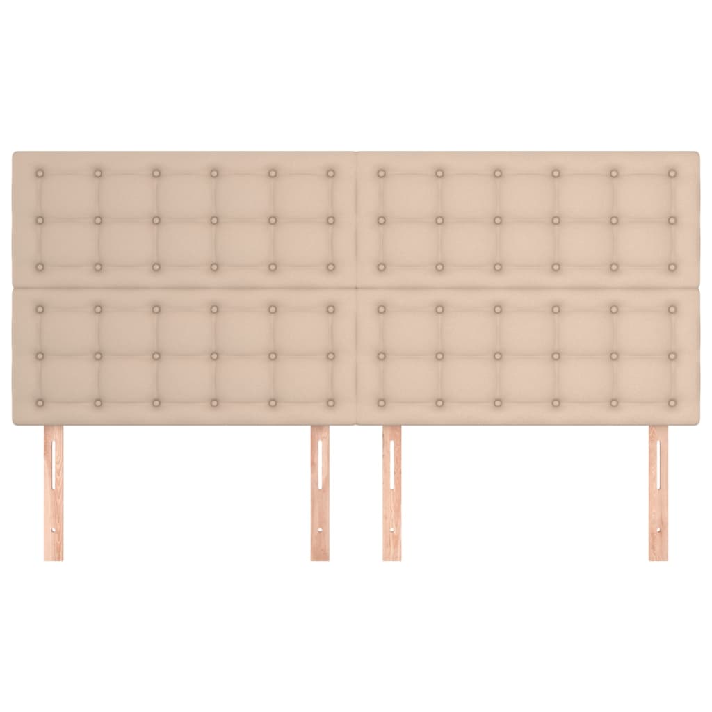 vidaXL Huvudgavlar 4 st cappuccino 80x5x78/88 cm konstläder