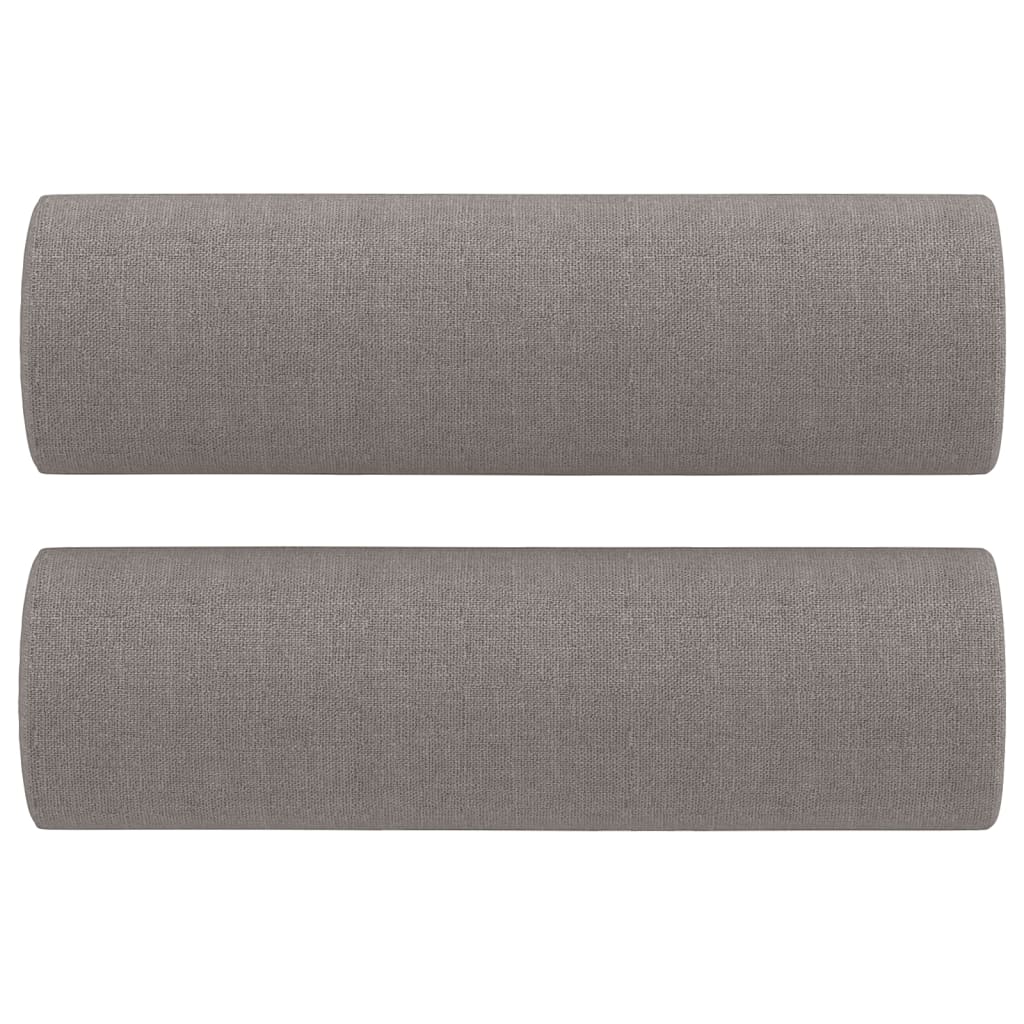 vidaXL 2-sits soffa med prydnadskuddar taupe 120 cm tyg