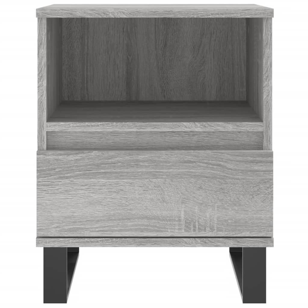 vidaXL Sängbord 2 st grå sonoma 40x35x50 cm konstruerat trä