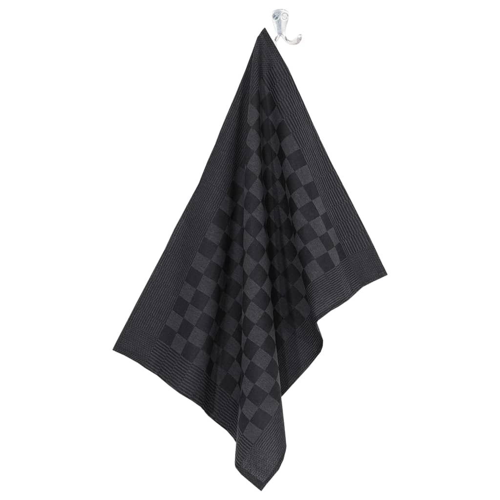 vidaXL Handduksset 50 st svart och grå bomull