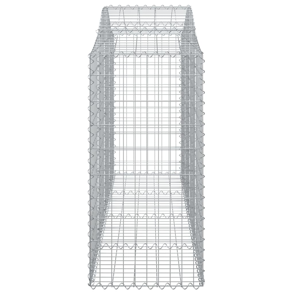 vidaXL Gabioner bågformade 14 st 200x50x120/140 cm galvaniserat järn