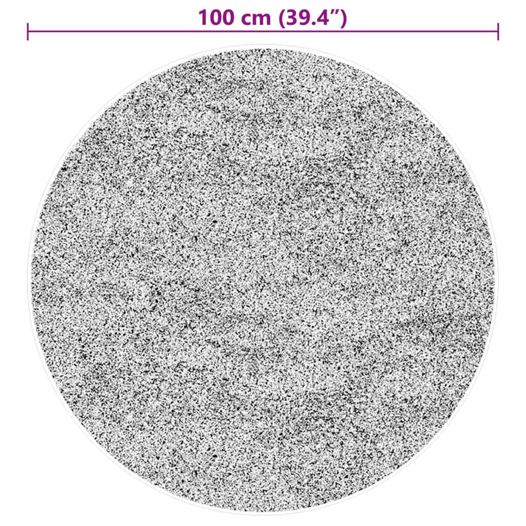 vidaXL Mjuk matta HUARTE med kort lugg tvättbar grå Ø 100 cm