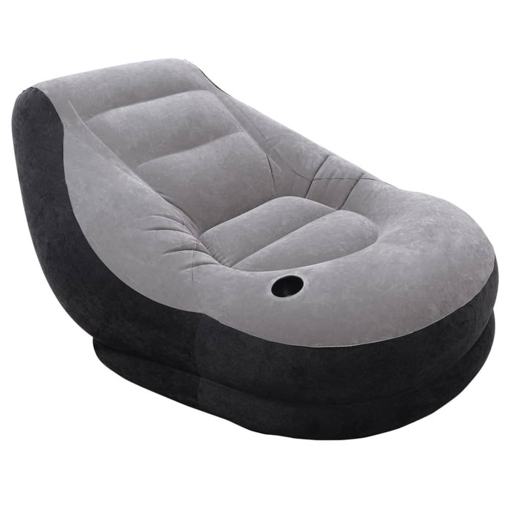 Intex Uppblåsbar fåtölj med puff Ultra Lounge Relax 68564NP