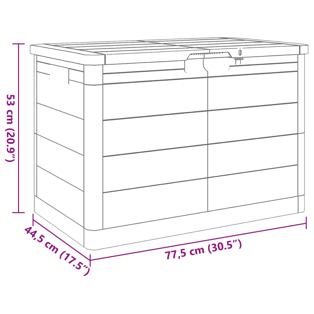 vidaXL Dynbox antracit 77,5x44,5x53 cm polypropen