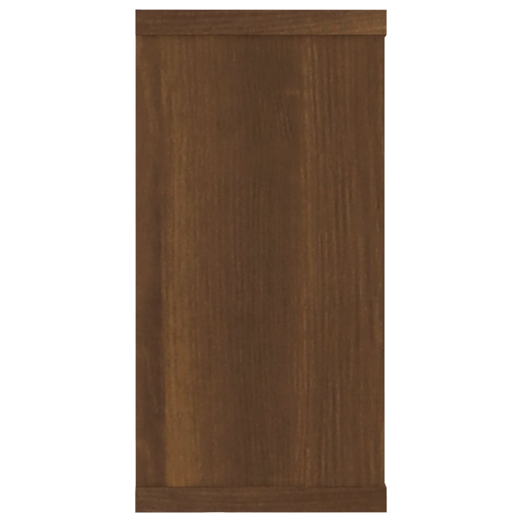 vidaXL Vägghyllor 2 st brun ek 100x15x30 cm konstruerat trä