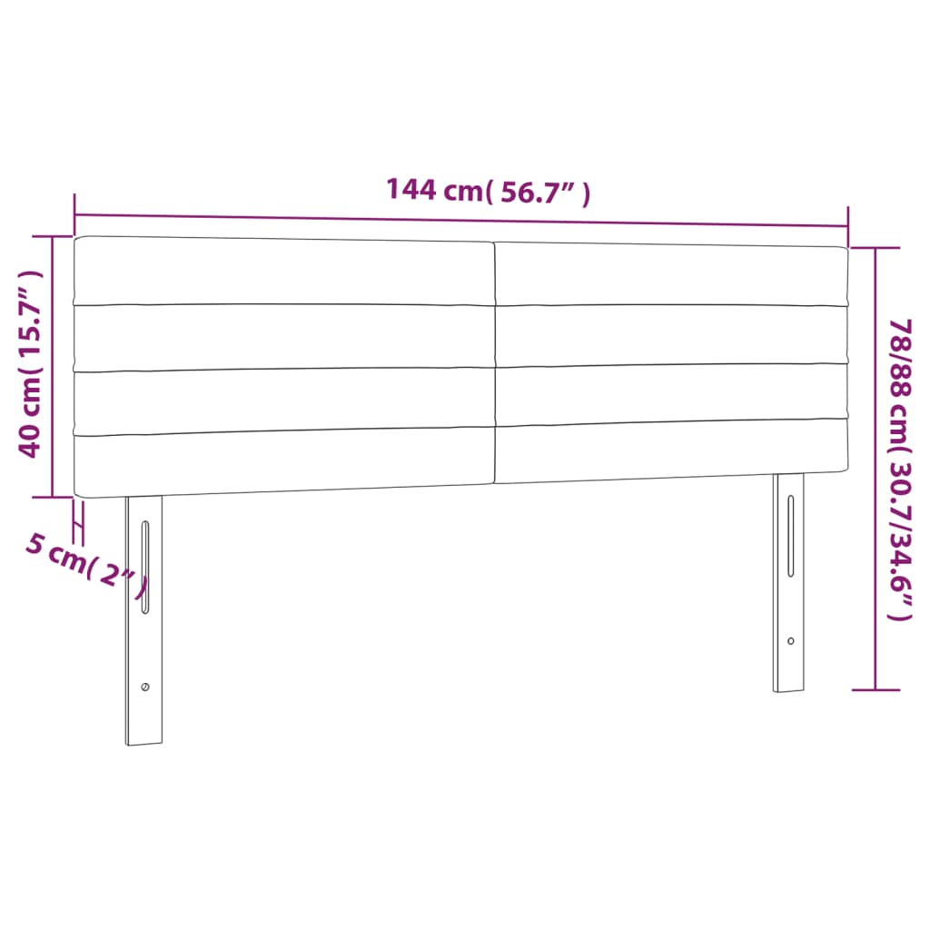 vidaXL Huvudgavlar 2 st blå 72x5x78/88 cm tyg