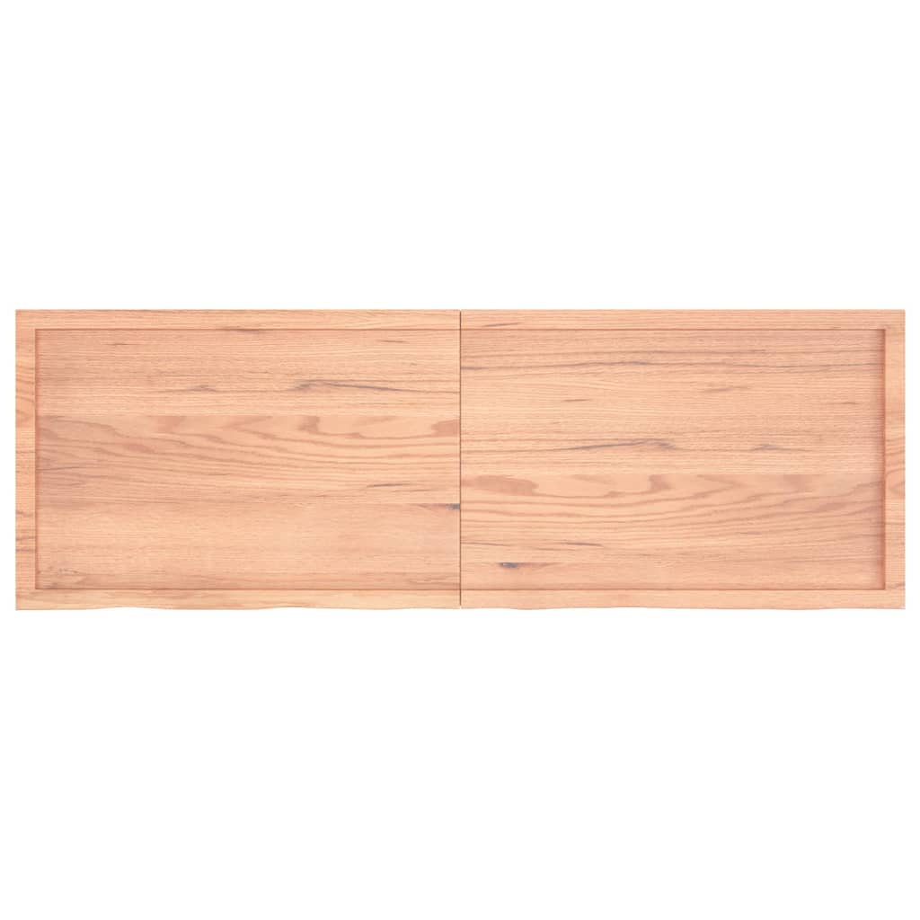 vidaXL Bänkskiva badrum ljusbrun 180x60x(2-6) cm behandlat massivt trä