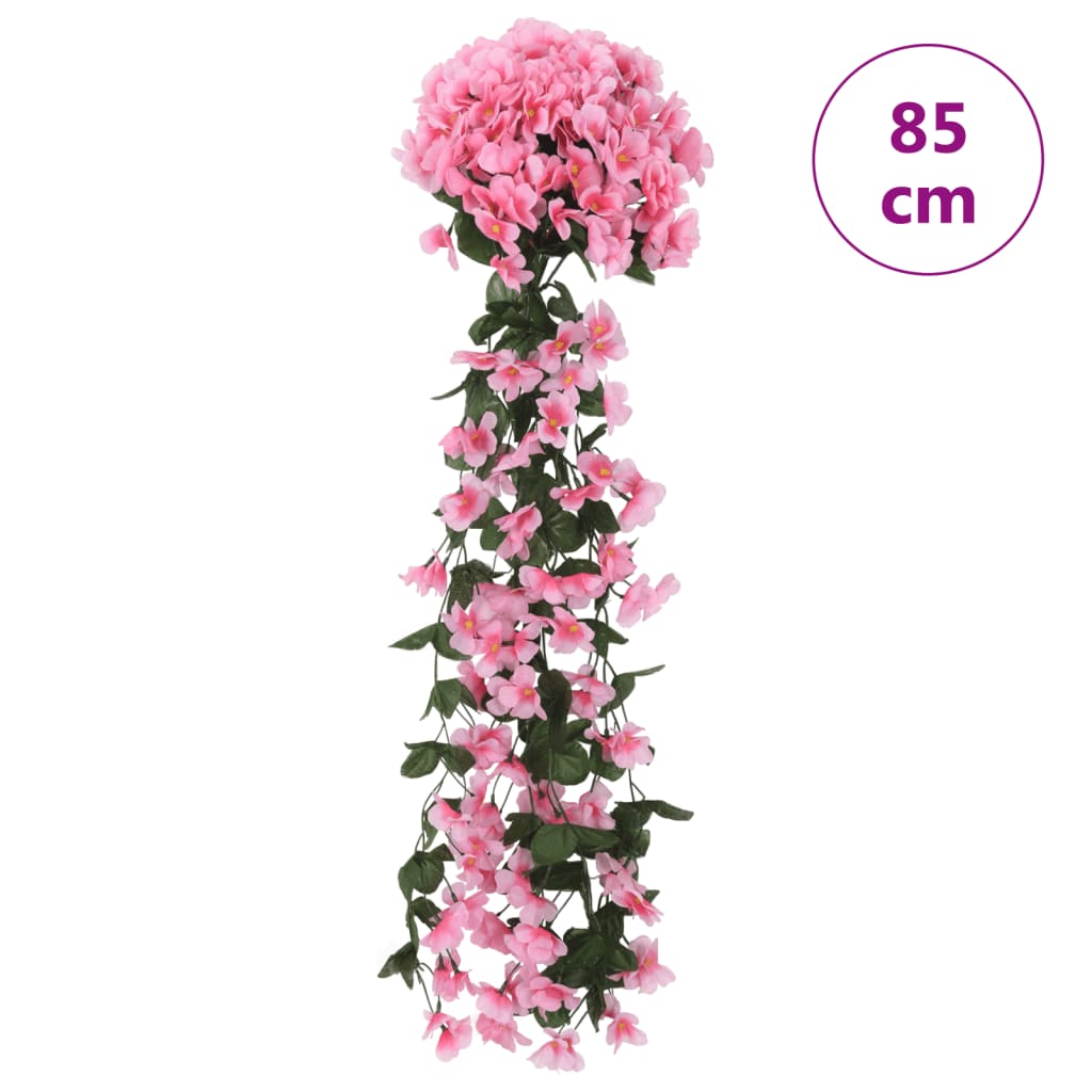 vidaXL Julkransar med blommor 3 st rosa 85 cm