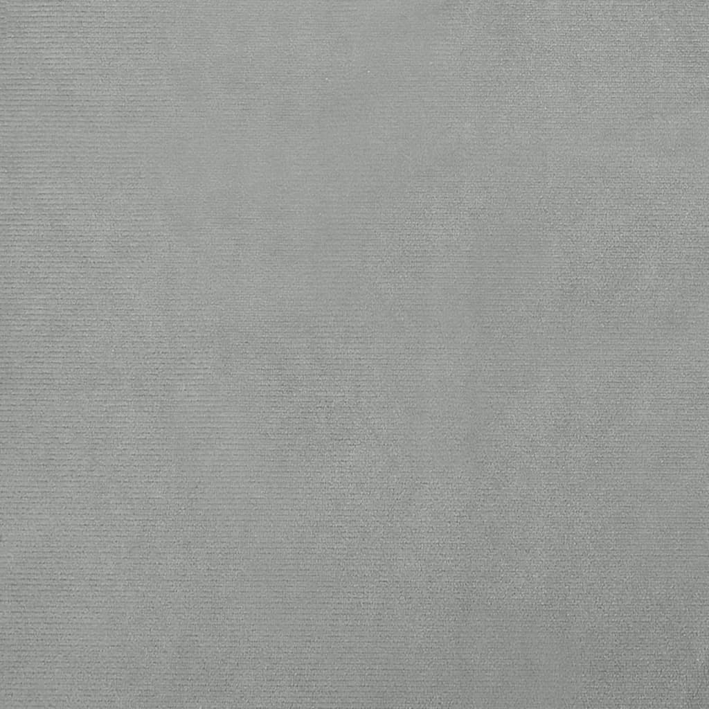vidaXL Hundbädd ljusgrå 100x54x33 cm sammet