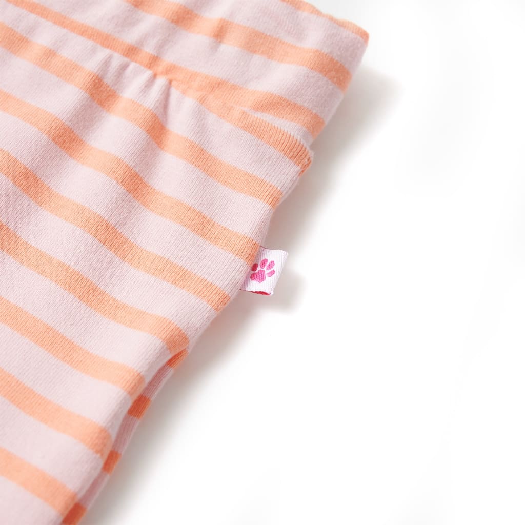 Rak kjol med ränder för barn rosa 92