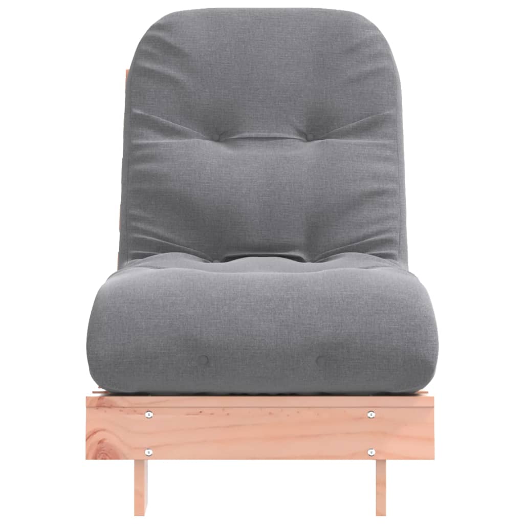 vidaXL Futonbäddsoffa med madrass 60x206x11 cm massivt douglasträ