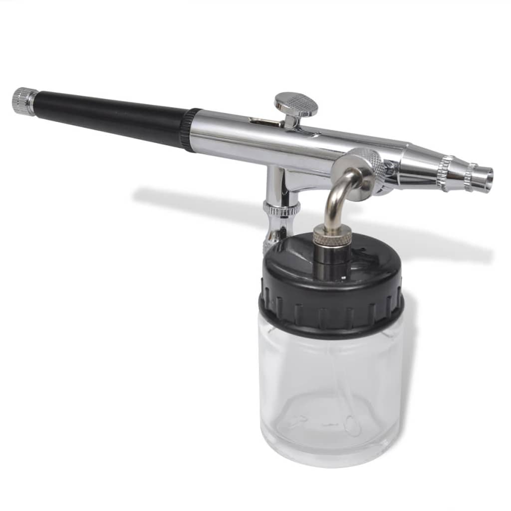 Airbrush Set med glasburk 0,2 / 0,3 / 0,5 mm munstycken