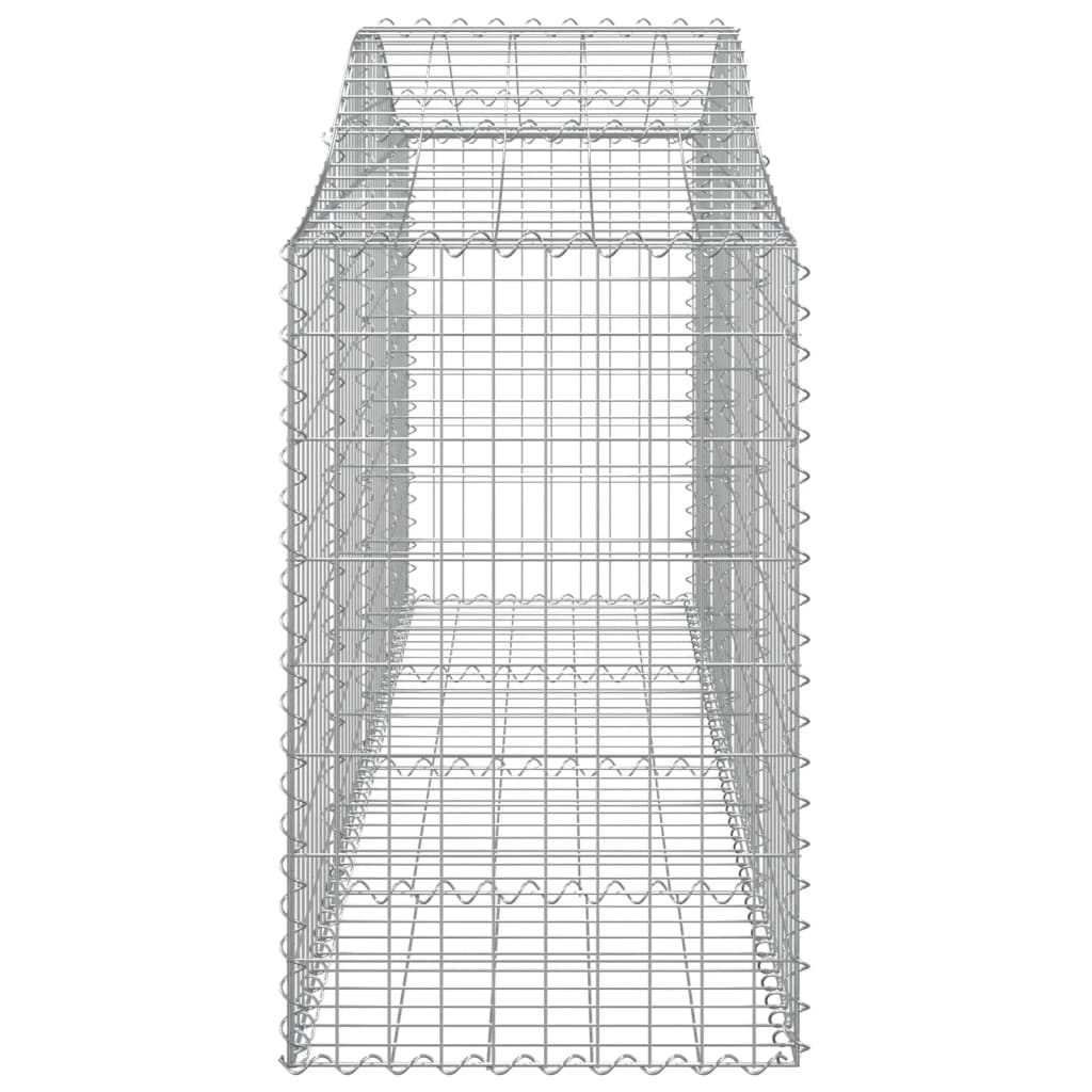 vidaXL Gabioner bågformade 20 st 200x50x80/100 cm galvaniserat järn