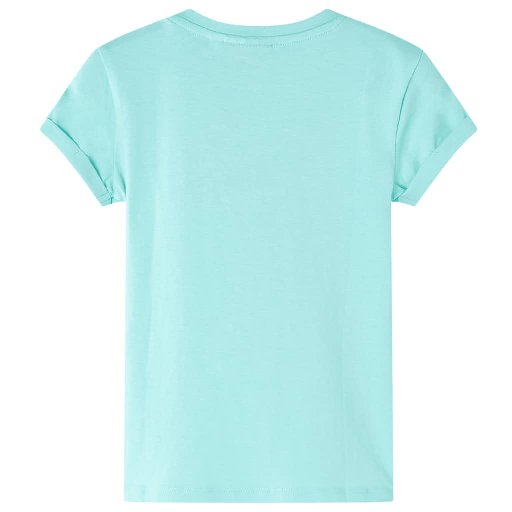 T-shirt för barn ljus mintgrön 104
