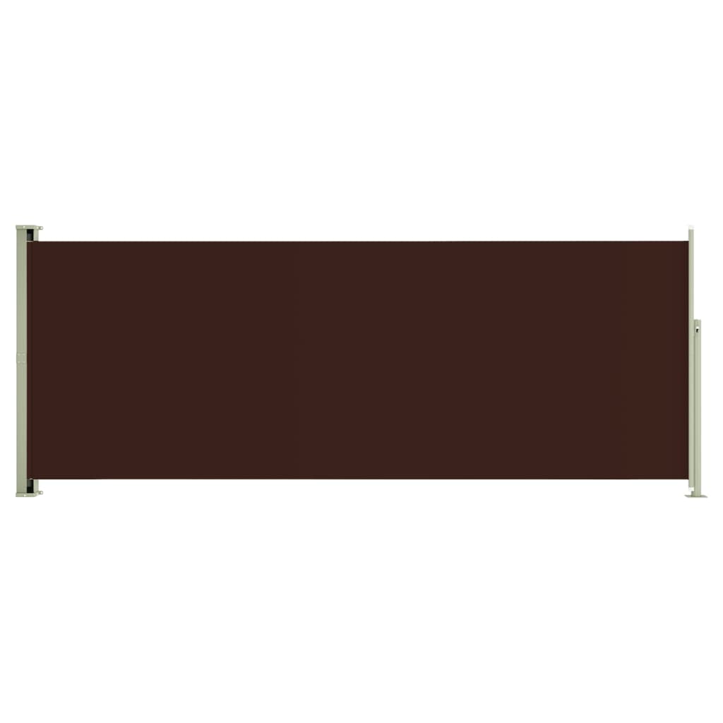 vidaXL Infällbar sidomarkis 117x300 cm brun