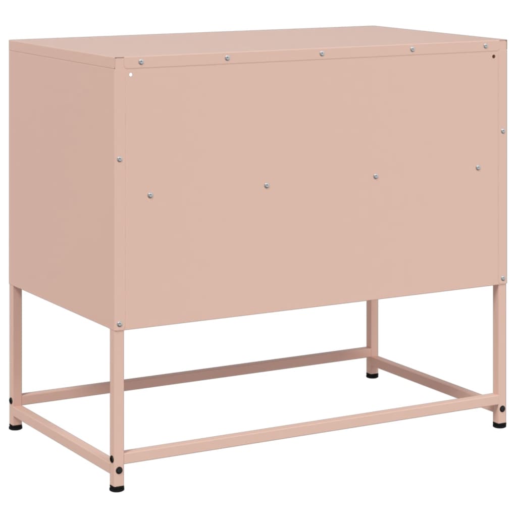 vidaXL TV-skåp rosa 68x39x60,5 cm stål