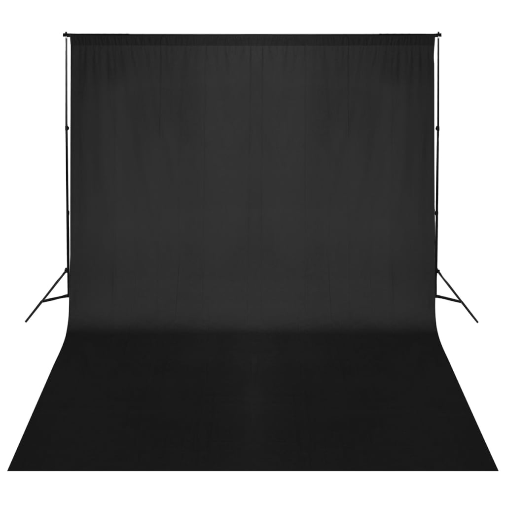 vidaXL Stativ och fotobakgrund 500 x 300 cm svart