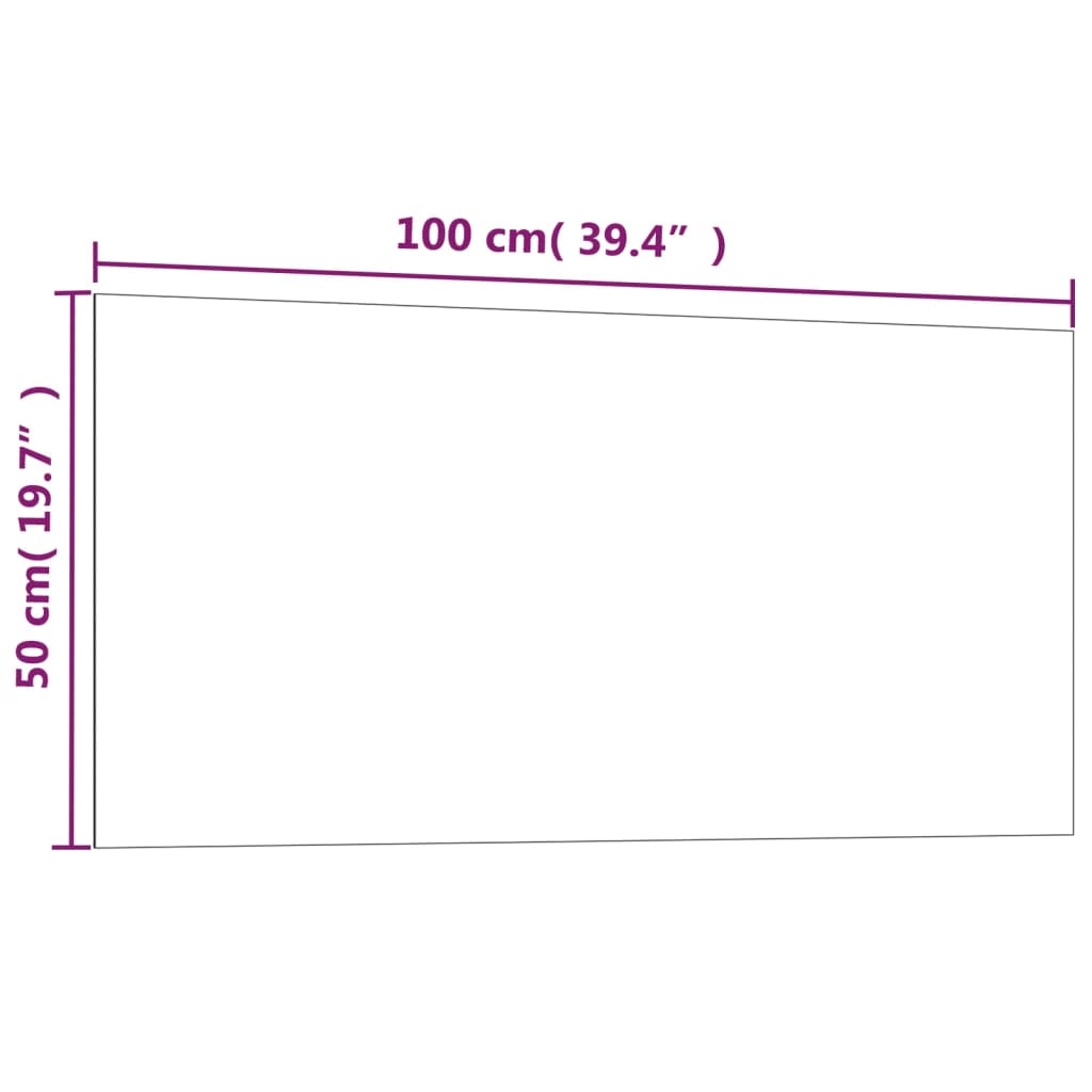 vidaXL Väggmonterad magnettavla vit 100x50 cm härdat glas