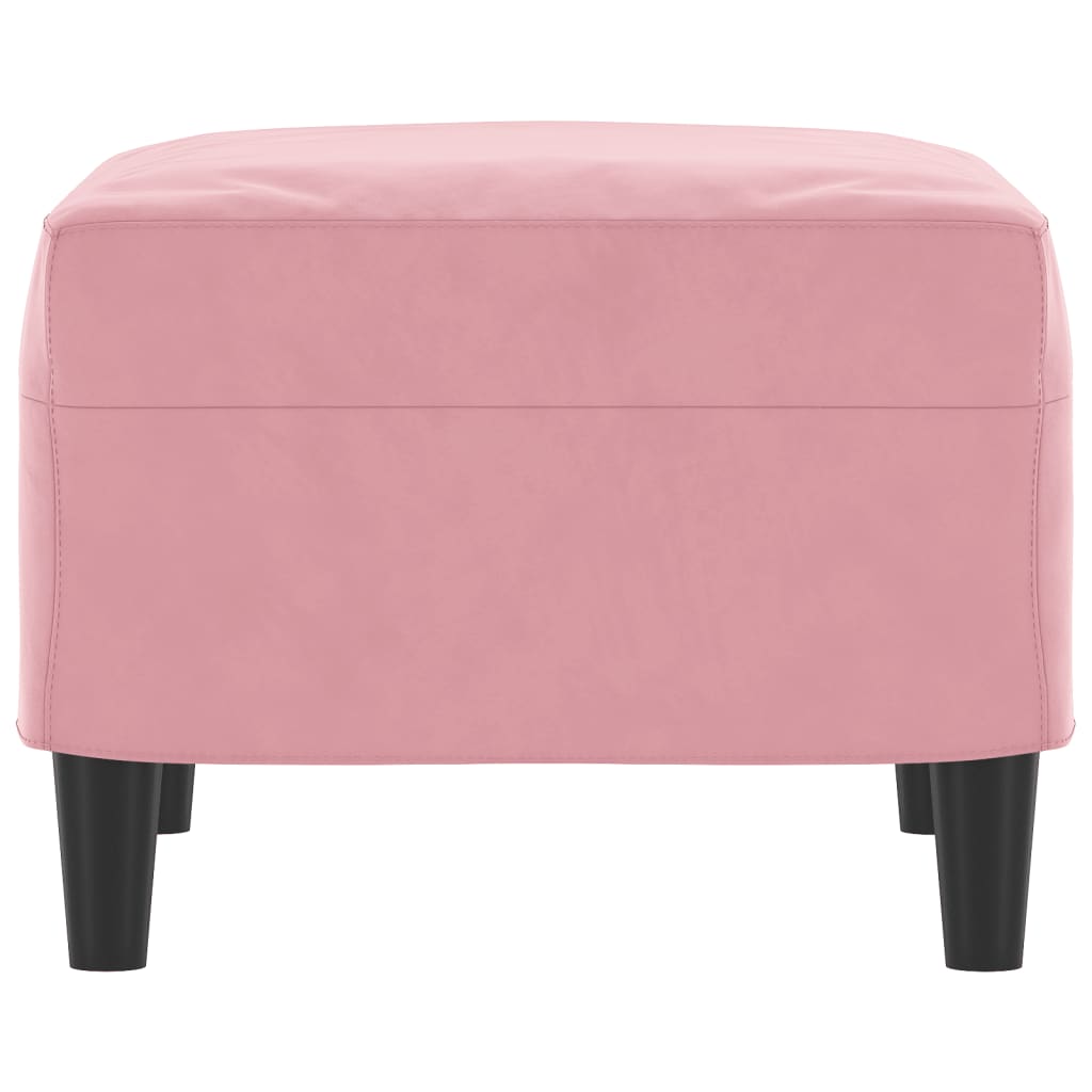 vidaXL Fotpall rosa 60x50x41 cm sammet