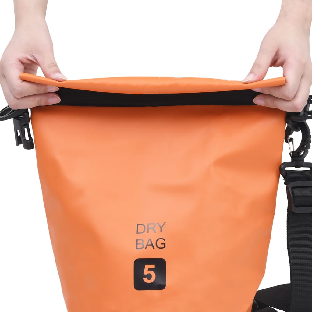 vidaXL Vattentät packpåse orange 5 L PVC