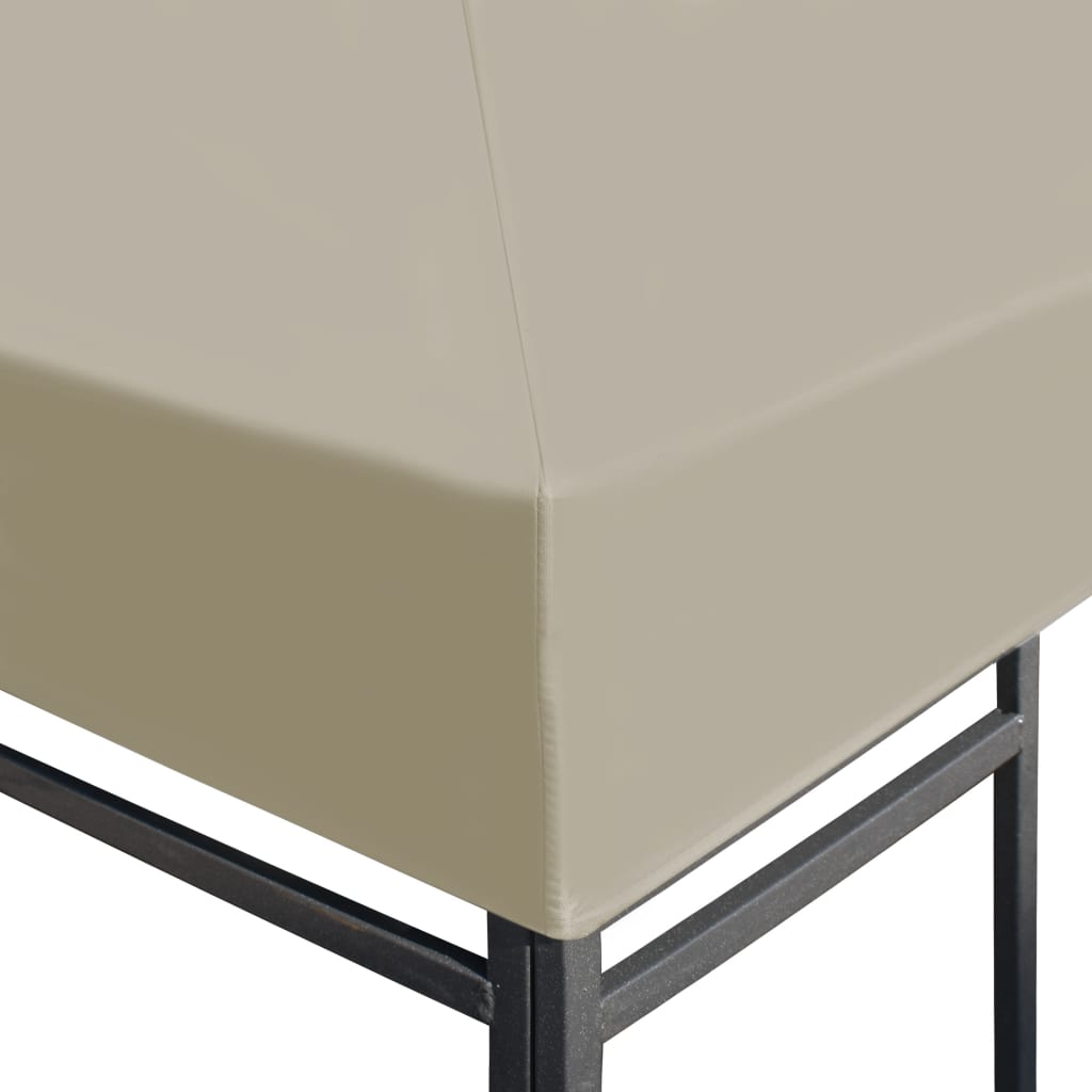 vidaXL Paviljongtak 310 g/m² 3x3 m beige