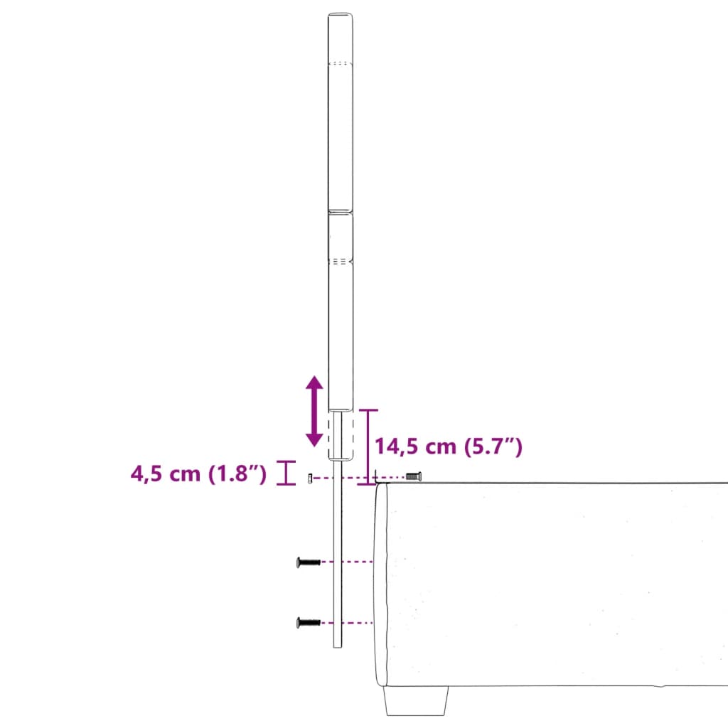 vidaXL Ramsäng med madrass mörkgrå 90x190 cm sammet