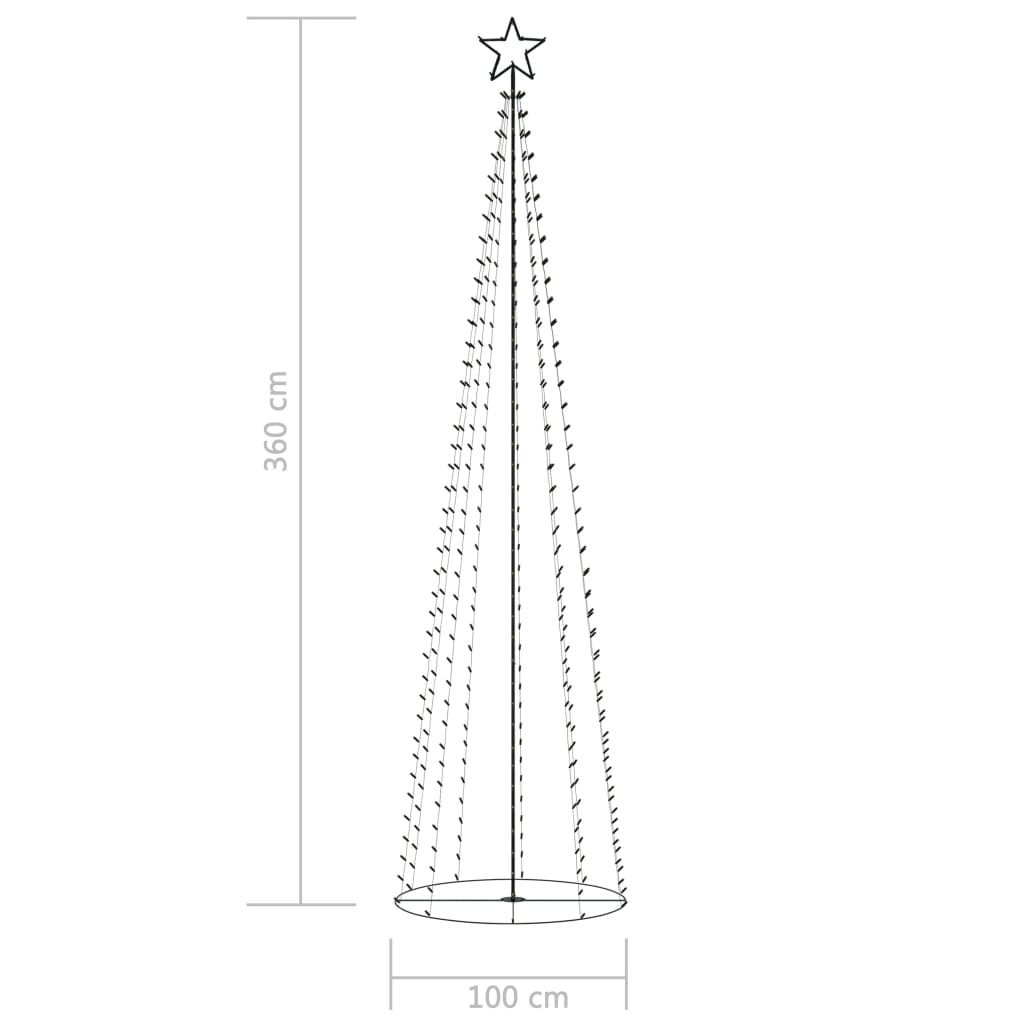 vidaXL Julgranskon 400 varmvita LEDs 100x360 cm