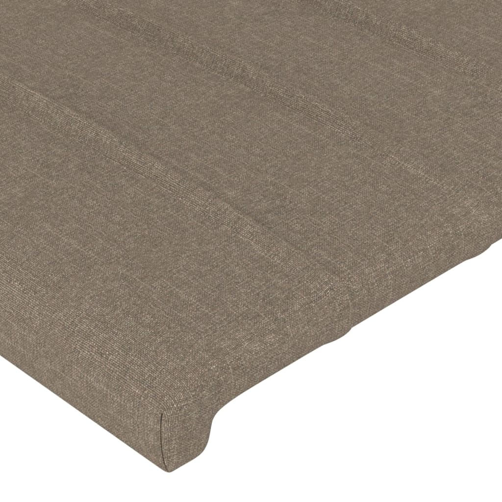 vidaXL Sänggavel LED taupe 80x5x78/88 cm tyg