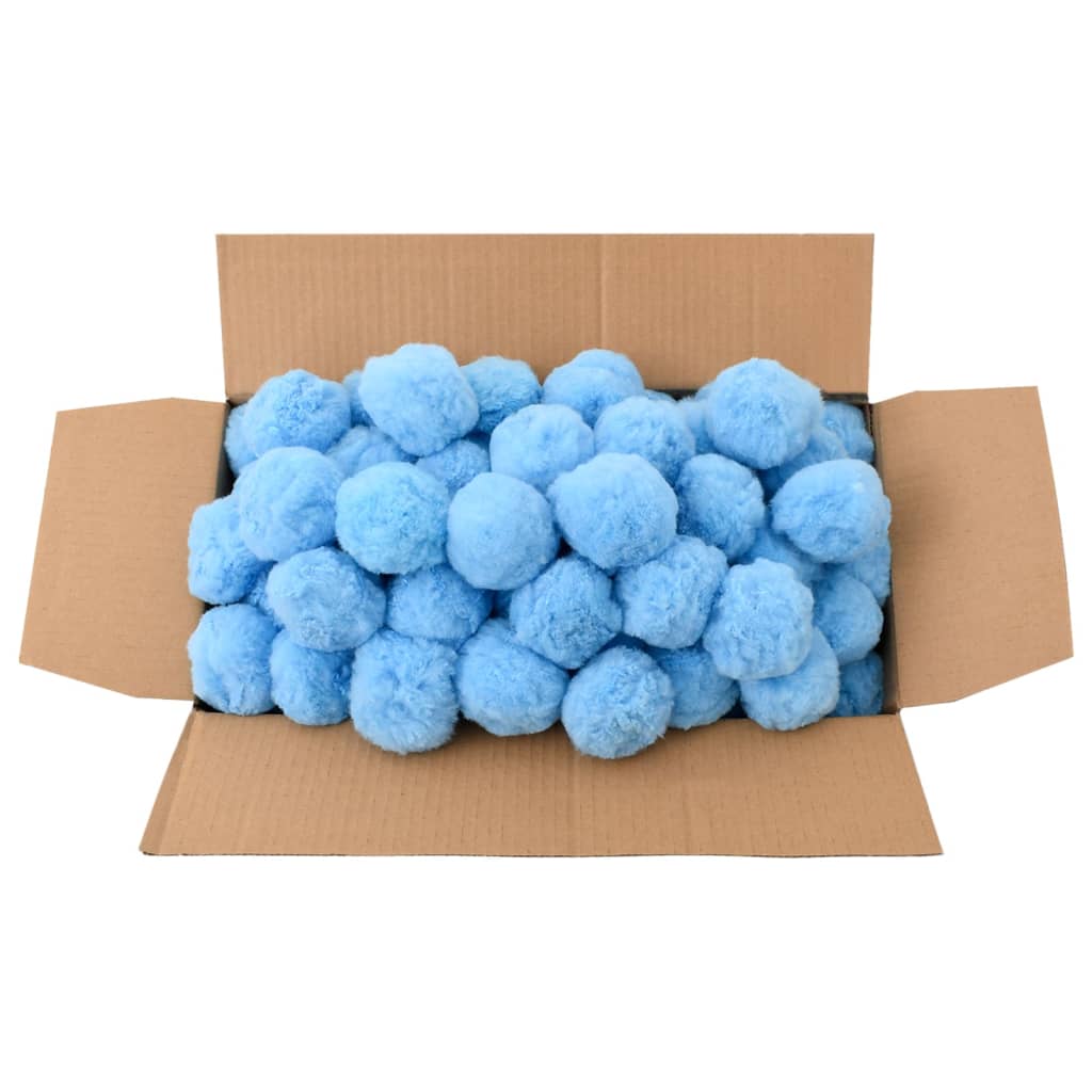 vidaXL Antibakteriella filterbollar blå 700 g polyeten