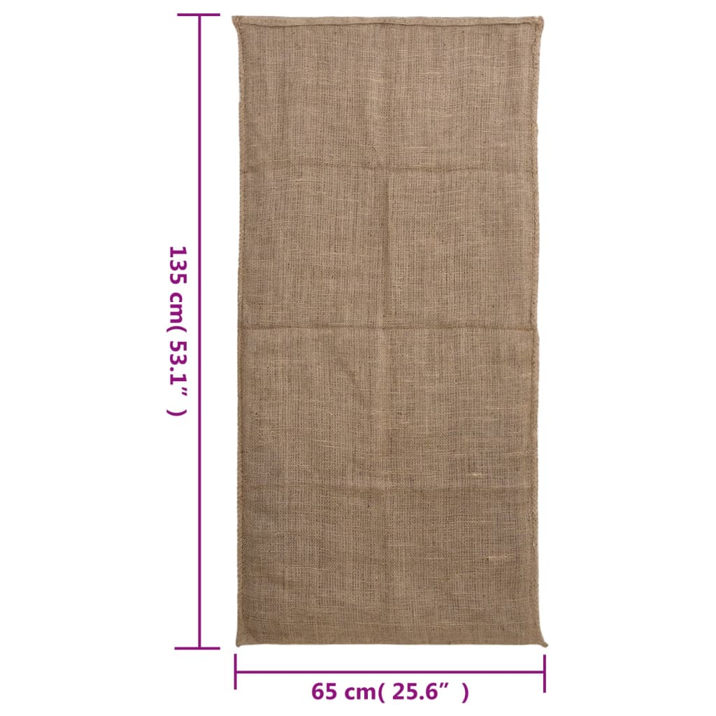 vidaXL Jutesäckar 5 st 65x135 cm 100% jute 220 gsm