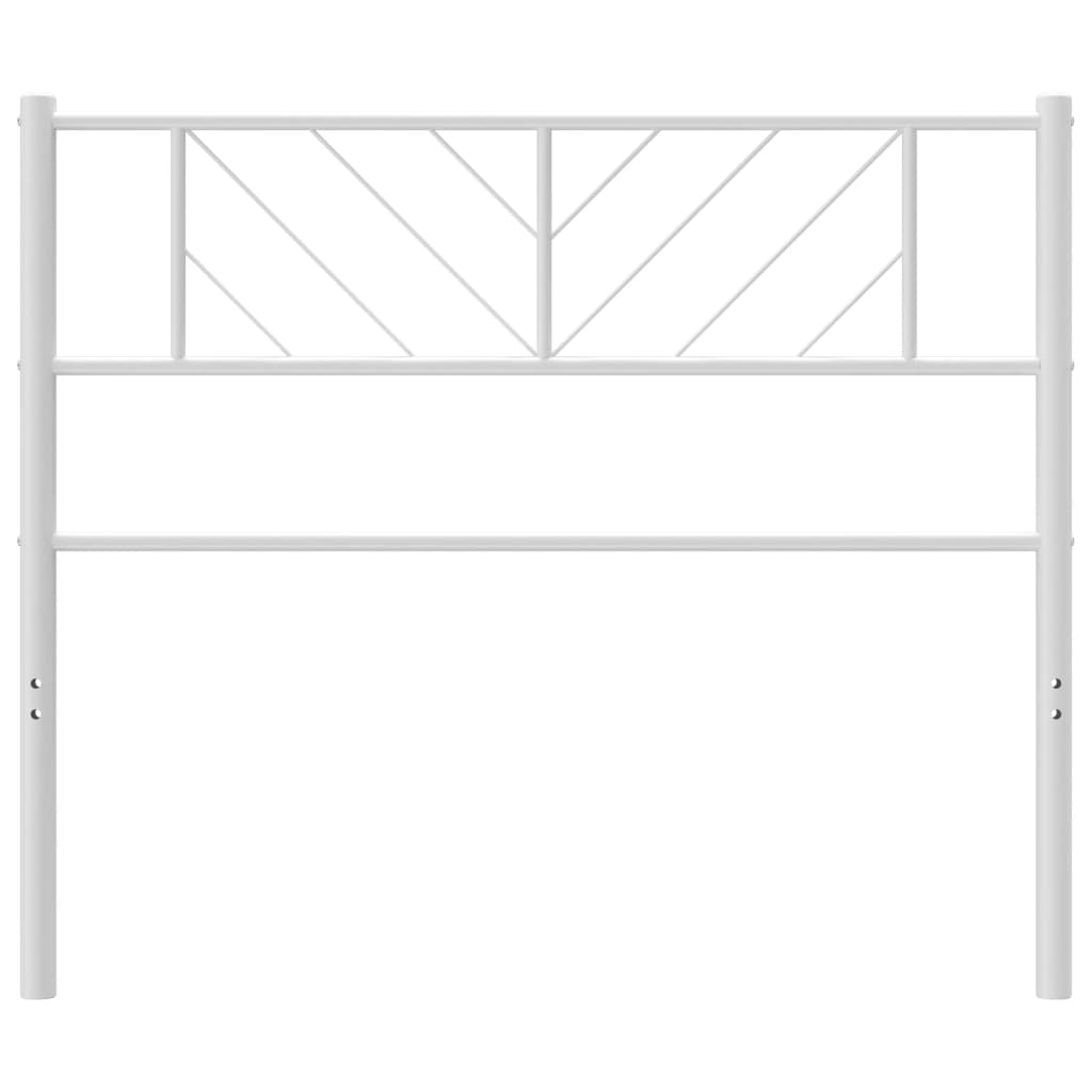 vidaXL Huvudgavel metall vit 90 cm