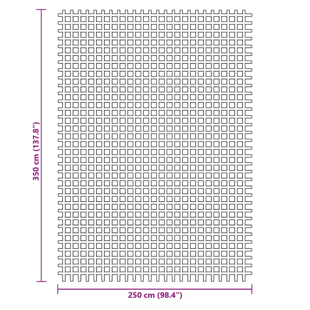 vidaXL Campingmatta blå 3,5x2,5 m