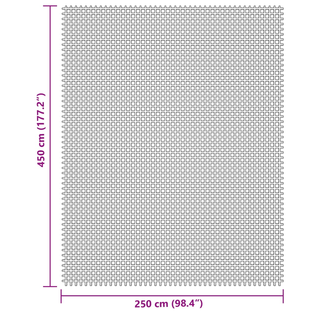 vidaXL Campingmatta gräddvit 4,5x2,5 m