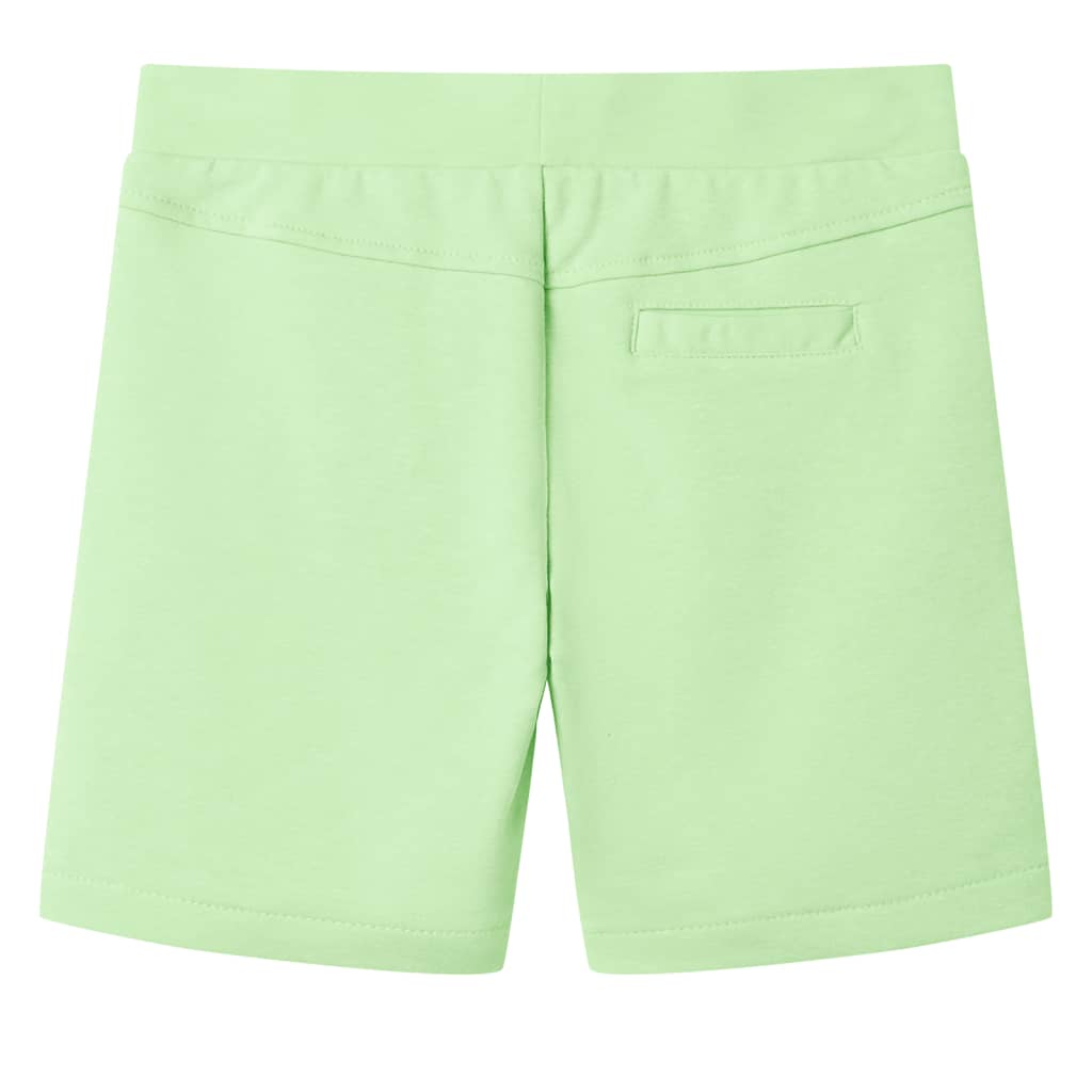 Barnshorts fluogrön 128