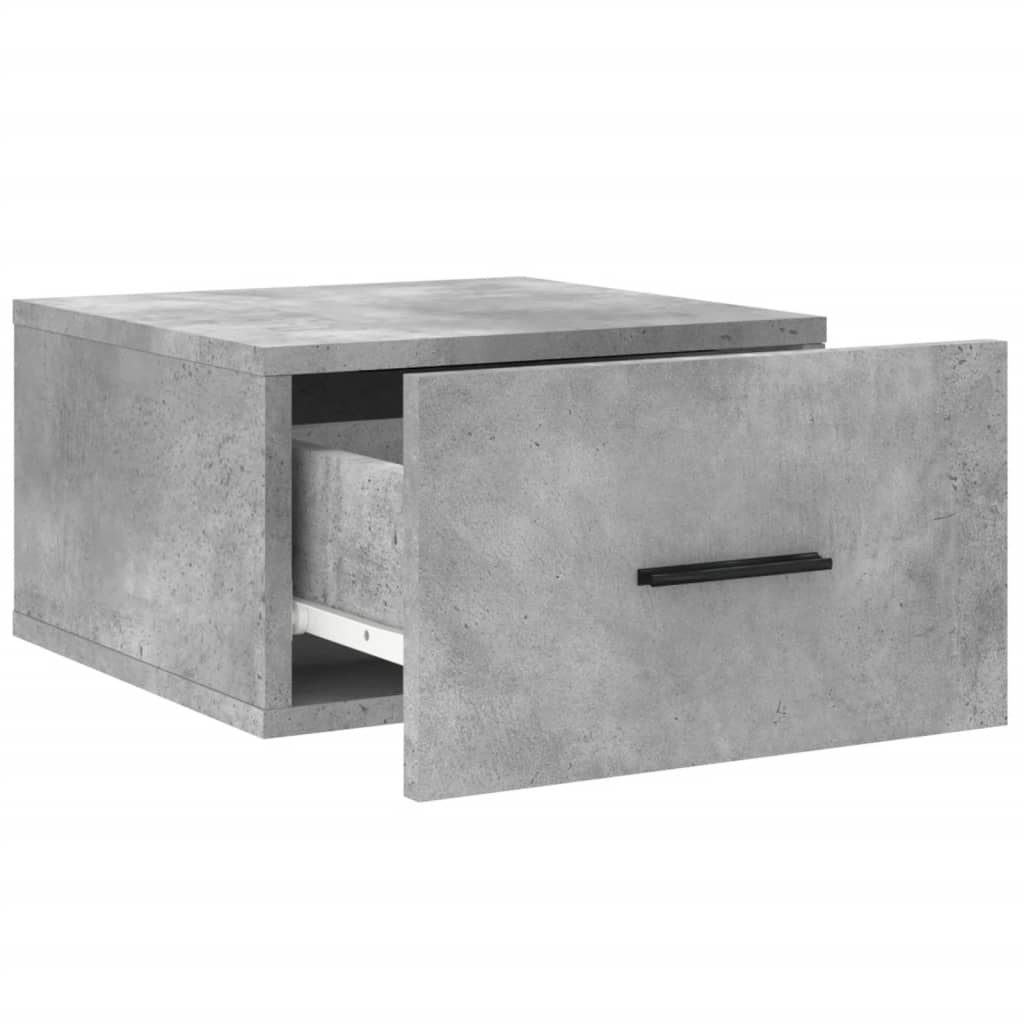 vidaXL Väggmonterade sängbord 2 st betonggrå 35x35x20 cm