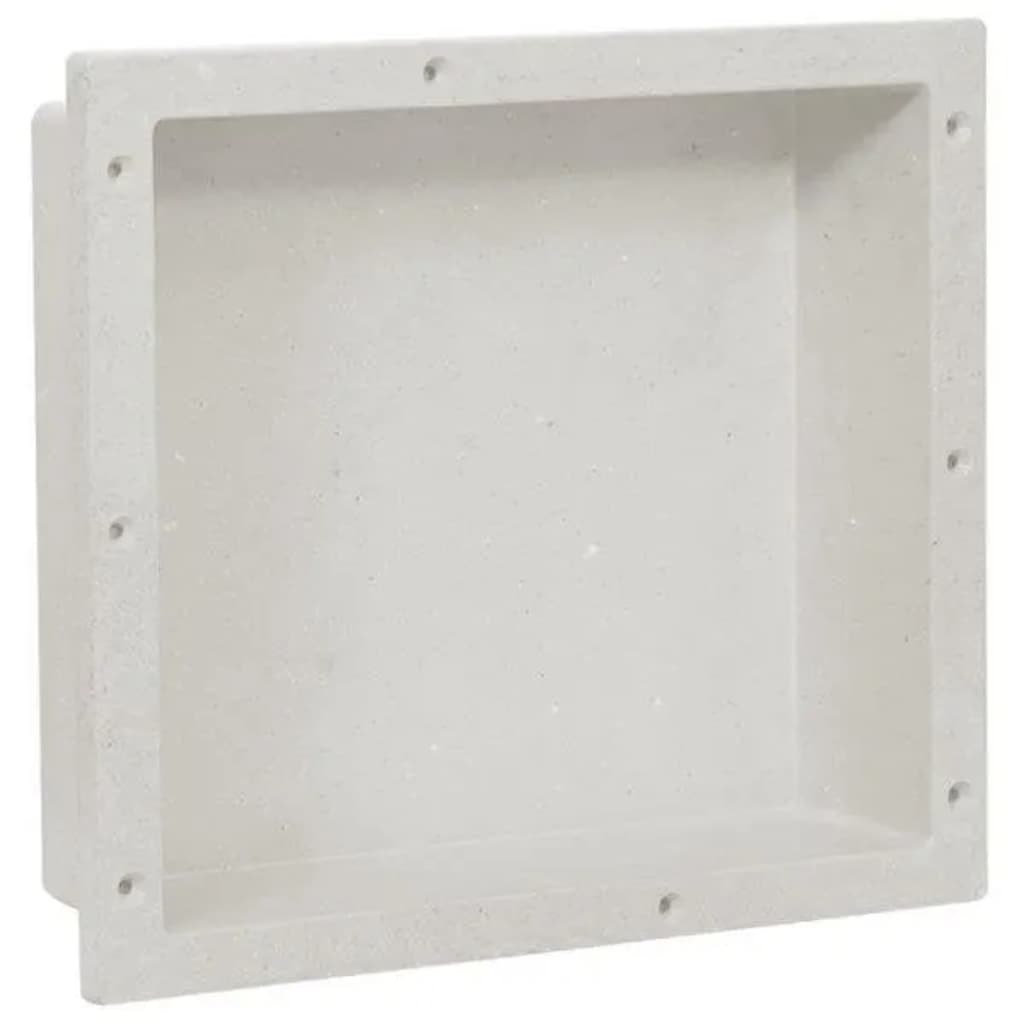 vidaXL Infälld duschhylla niche matt vit 41x36x10 cm