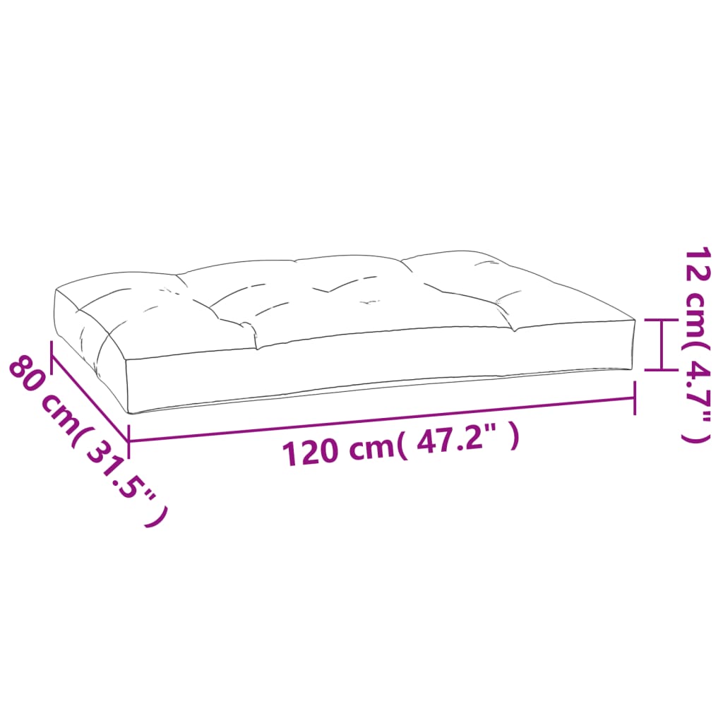 vidaXL Palldynor 2 st bladmönster tyg