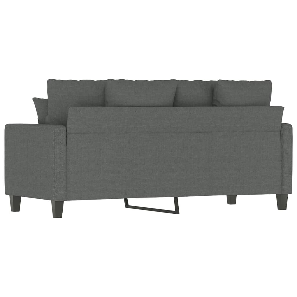 vidaXL Soffa 2-sits mörkgrå 140 cm tyg