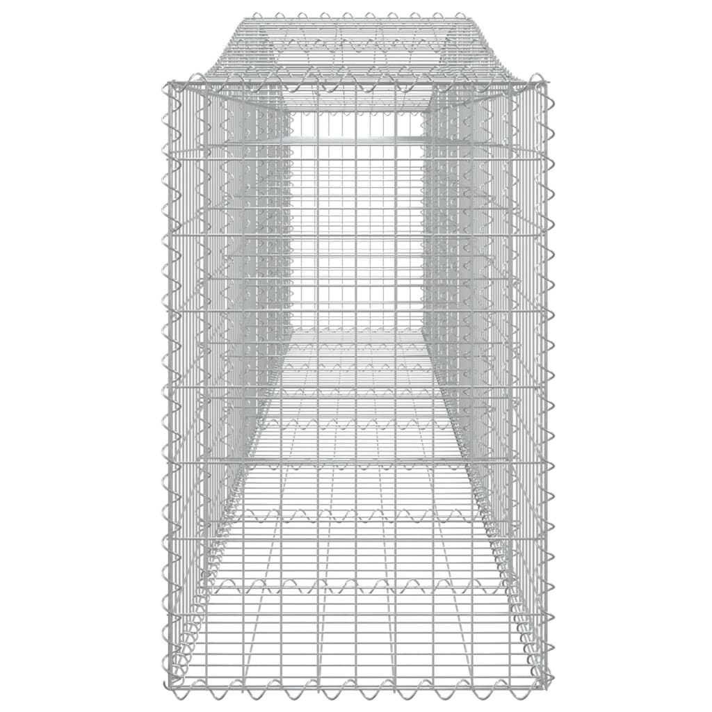 vidaXL Gabioner bågformade 9 st 400x50x80/100 cm galvaniserat järn