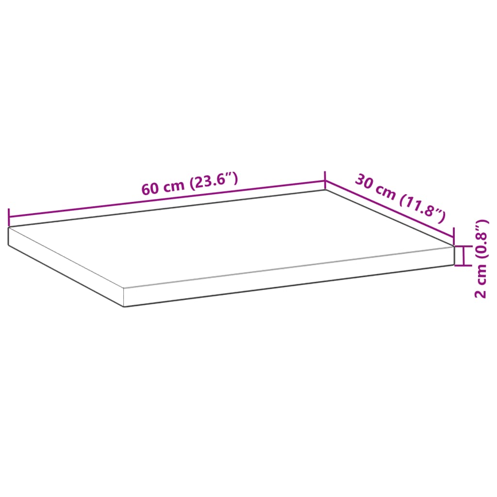 vidaXL Svävande hyllor 3 st 60x30x2 cm behandlat massivt akaciaträ