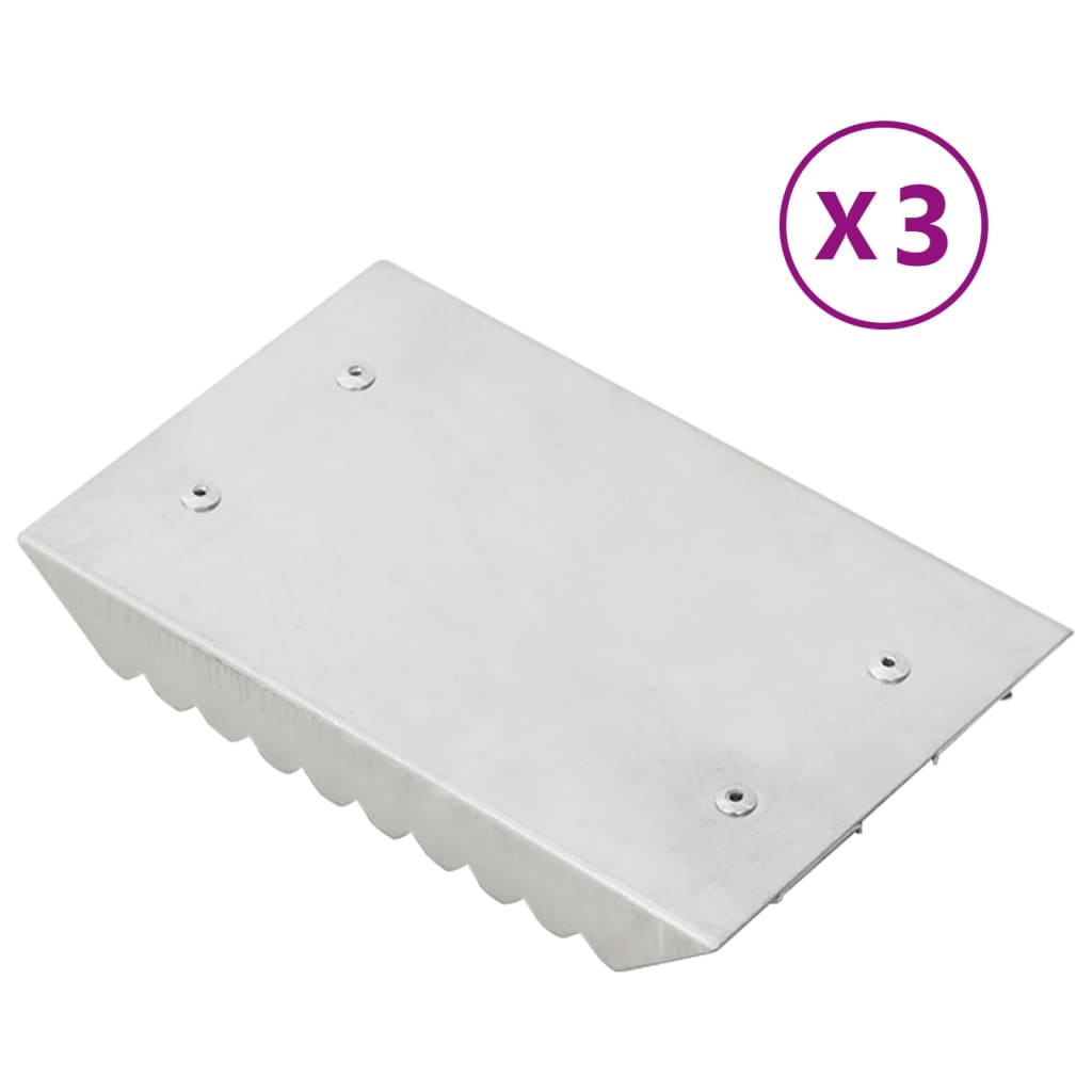 vidaXL Ryktskrapa 3 st silver aluminium