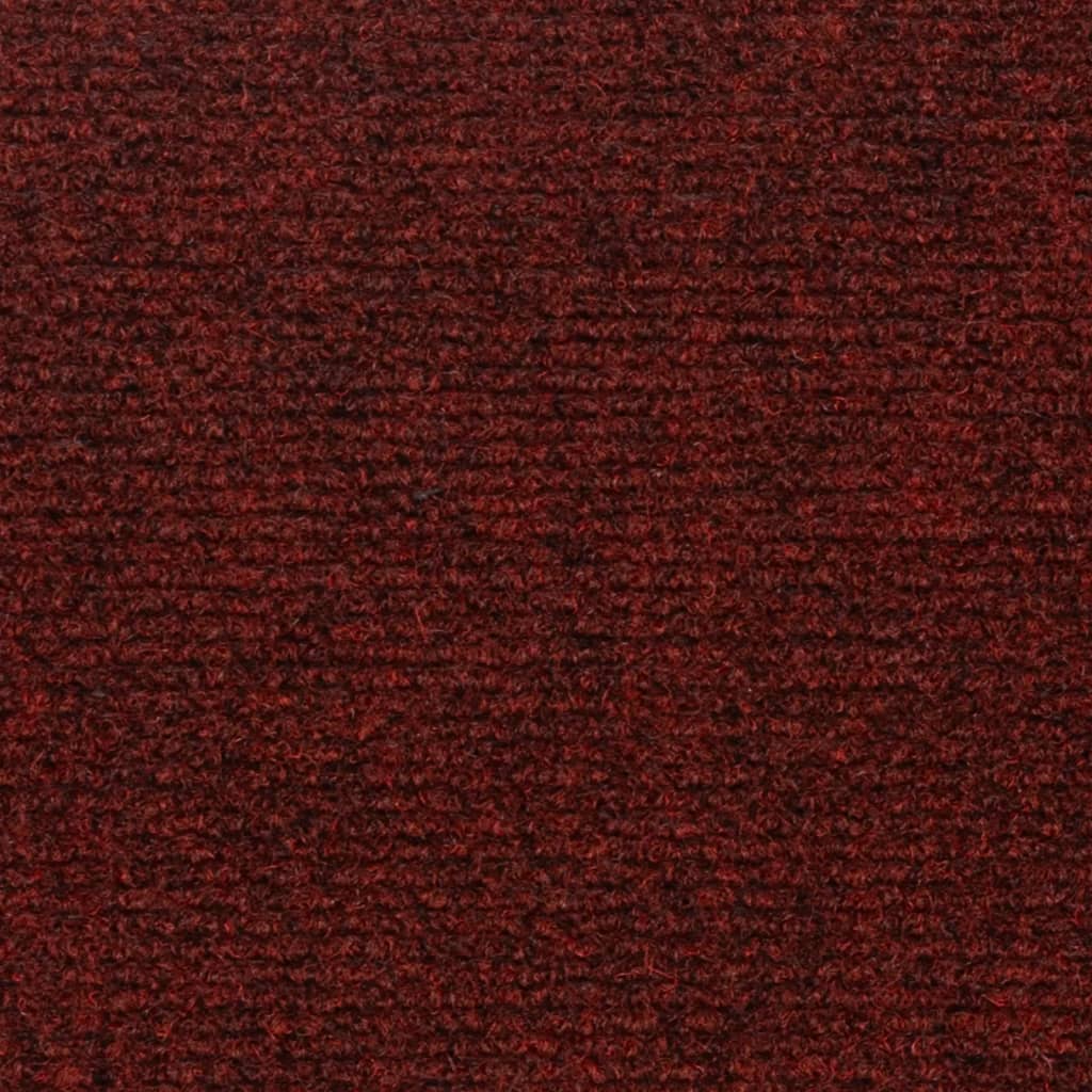 vidaXL Trappstegsmattor självhäftande 15 st 60x25 cm röd