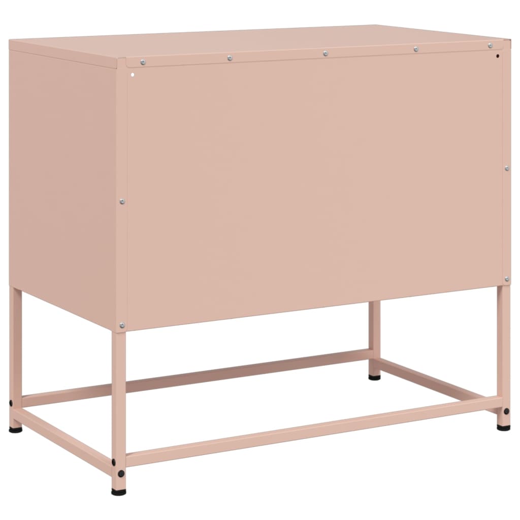 vidaXL TV-skåp rosa 68x39x60,5 cm stål