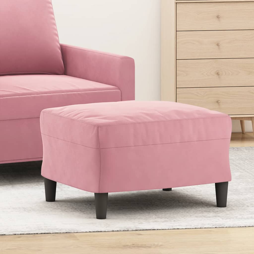 vidaXL Fotpall rosa 60x50x41 cm sammet