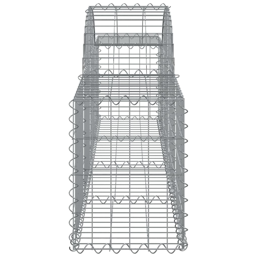 vidaXL Gabion bågformad 4 st 200x30x40/60 cm galvaniserat järn