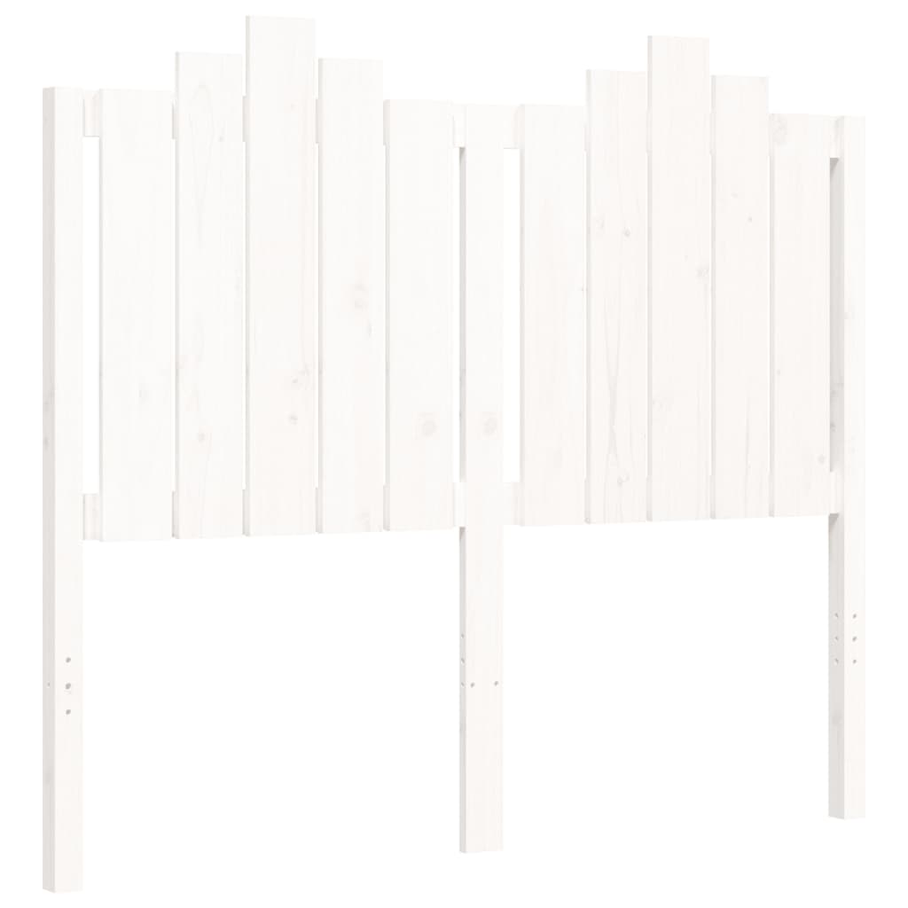 vidaXL Sängram med huvudgavel vit 120x200 cm massivt trä